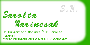 sarolta marincsak business card